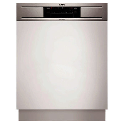 AEG F65610IM0P Semi-Integrated Dishwasher, Stainless Steel AEG F65610IM0P Semi-Integrated Dishwasher, Stainless Steel